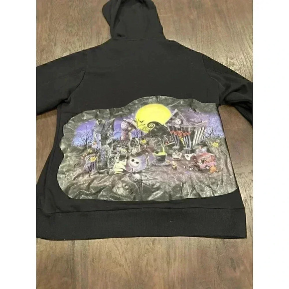 Disney Nightmare Before Christmas Full Zip Hoodie Black Bradford‎ Exchange - Picture 5 of 5